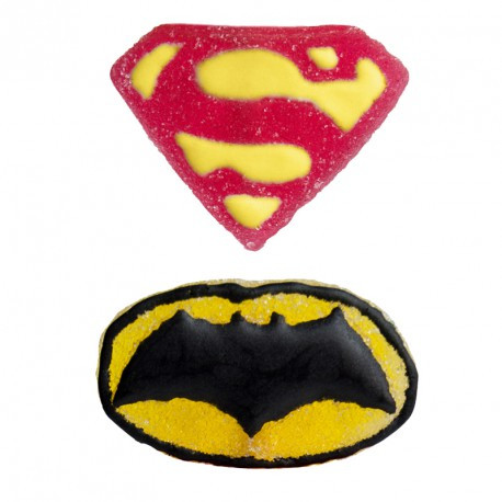 Decoration Superman Ou Batman En Sucre Pour Gateau