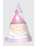 Chapeaux pointus 1er anniversaire fille