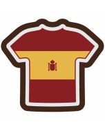 4 Maillots de l'Espagne en chocolat - 3,5 x 3,5 cm