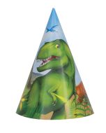 8 Chapeaux Dinosaure Party - Taille Unique