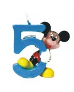 Bougie Mickey en forme de chiffre 5