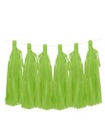 6 tassels vert anis