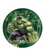 8 assiettes Ø 20 cm Hulk Avengers