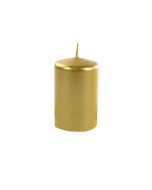 6 bougies pilier métallique - couleur or - 10 x 6,5 cm