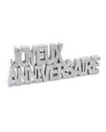 déco de table joyeux anniversaire argent