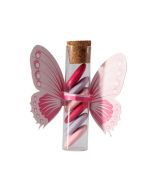 papillon rose porte tube