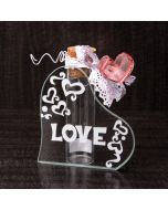 porte tube coeur love blanc