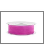 Ruban large organdi 19 mm - fuchsia