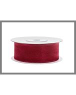 Ruban organdi 25 mm - rouge