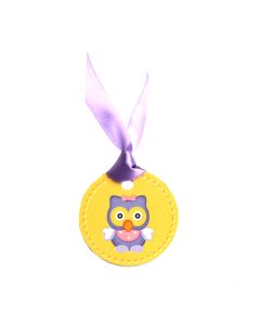 24 étiquettes hibou violet