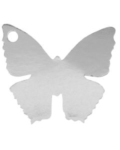 10 Étiquettes papillon argent