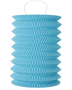 2 Lampions cylindrique turquoise - 18 cm