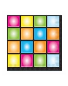 Serviette quadrillage disco – x16