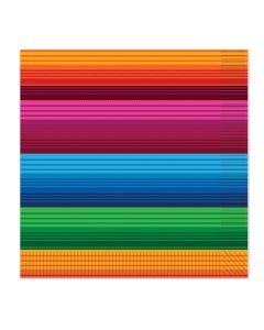 16 serviettes multicolores