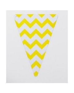 5 fanions chevron 15 x 21 cm – jaune