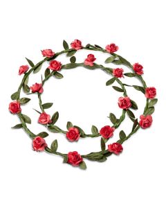 couronne fleurs papier corail