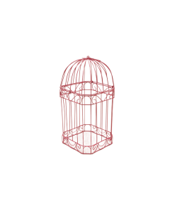 Cage carte de voeux fushia