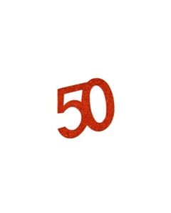 autocollant anniversaire 50 ans rouge 