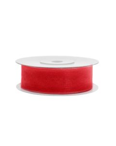 Ruban de soie 19 mm - rouge 