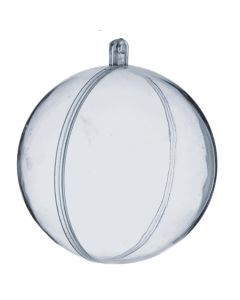 10 boules plexi transparentes 7cm