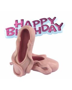 Décor de gâteau chausson de ballerine + happy birthday
