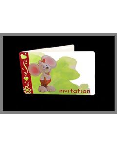 Carte d'invitation - souris folie's
