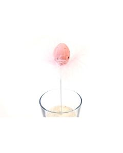 Lot de 4 œufs déco de pâques - rose