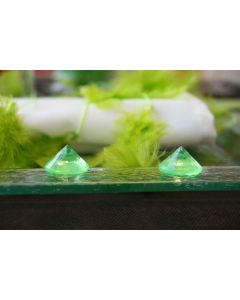 Diamants transparents GM - vert anis
