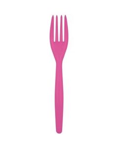 fourchettes plastique fuchsia