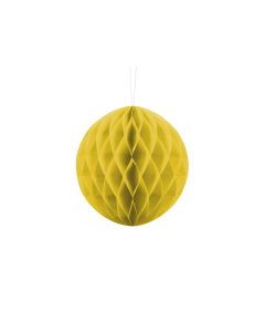 Boule chinoise alvéolée jaune - 40 cm