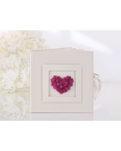 Livre d'or mariage coeur fleur fuchsia