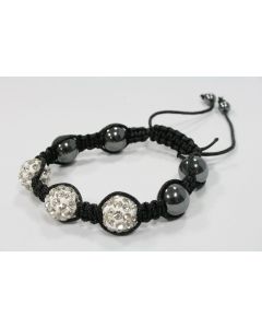 Bracelet Shamballa argent 3 perles